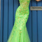 Nox Anabel Q1390 Long Fitted Sequin Applique Trumpet Skirt Gown