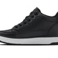 CALTO - Q271  - 2 Inches Taller (Black Noir) - Elevated Leatherette Micro-Perforated Sneakers