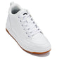 CALTO - Q272  - 2 Inches Taller (White & Gum Sole) -Elevated Leatherette Micro-Perforated Sneakers