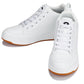 CALTO - Q272  - 2 Inches Taller (White & Gum Sole) -Elevated Leatherette Micro-Perforated Sneakers
