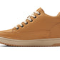 CALTO - Q274  - 2 Inches Taller (Camel Brown & Gum Sole) - Elevated Leatherette Micro-Perforated Sneakers