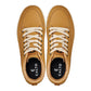 CALTO - Q274  - 2 Inches Taller (Camel Brown & Gum Sole) - Elevated Leatherette Micro-Perforated Sneakers