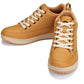 CALTO - Q274  - 2 Inches Taller (Camel Brown & Gum Sole) - Elevated Leatherette Micro-Perforated Sneakers