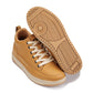 CALTO - Q274  - 2 Inches Taller (Camel Brown & Gum Sole) - Elevated Leatherette Micro-Perforated Sneakers