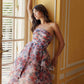 Nox Anabel Q842 Floral Print A-Line Tea Length Dress