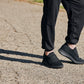 CALTO - QA060 - 2.4 Inches Taller (Black/Black Sole) - Lightweight Knitted Sneakers