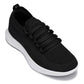 CALTO - QA062 - 2.4 Inches Taller (Black/White Sole) - Lightweight Knitted Sneakers