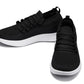 CALTO - QA062 - 2.4 Inches Taller (Black/White Sole) - Lightweight Knitted Sneakers