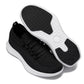 CALTO - QA062 - 2.4 Inches Taller (Black/White Sole) - Lightweight Knitted Sneakers
