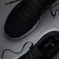 CALTO - QA062 - 2.4 Inches Taller (Black/White Sole) - Lightweight Knitted Sneakers