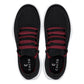 CALTO - QA064 - 2.4 Inches Taller (Black/Red/White Sole) - Lightweight Knitted Sneakers