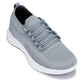 CALTO - QA065 - 2.4 Inches Taller (Grey/White Sole) - Lightweight Knitted Sneakers
