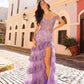 Nox Anabel R1301 Long Layered Tiered Skirt Off Shoulder Corset Dress