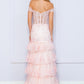 Nox Anabel R1301 Long Layered Tiered Skirt Off Shoulder Corset Dress