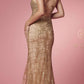 Nox Anabel R282-1 Mermaid Long Dress Corset Open-Back