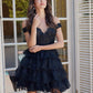 Nox Anabel R877 Dress Short A-Line Off the Shoulder Tiered Skirt