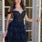 Nox Anabel R877 Dress Short A-Line Off the Shoulder Tiered Skirt
