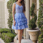 Nox Anabel R880 Dress Short A-Line Tiered Embroidered Skirt