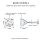 Round Shape Moissanite Solitaire Nose Pin
