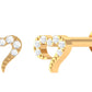 Round Shape Natural Diamond Heart Nose Pin