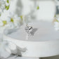 Natural Round Diamond Cluster Curved Helix Earring