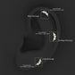 Natural Round Diamond Cluster Curved Helix Earring