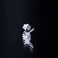 Round Natural Diamond Cross Helix Earring