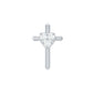 Round Natural Diamond Cross Helix Earring