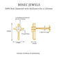 Round Natural Diamond Cross Helix Earring
