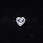 Certified Moissanite Love Heart Earring for Helix Piercing