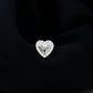 Certified Moissanite Love Heart Earring for Helix Piercing
