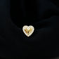 Certified Moissanite Love Heart Earring for Helix Piercing
