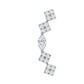 Certified Moissanite Curved Helix Piercing Earring