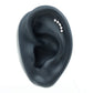 Certified Moissanite Curved Helix Piercing Earring