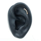 Certified Moissanite Curved Helix Piercing Earring