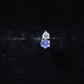 Round Cut Tanzanite Diamond Two Stone Conch Earring