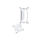 Baguette and Princess Cut Moissanite 2 Stone Helix Earring