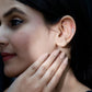 Baguette and Princess Cut Moissanite 2 Stone Helix Earring