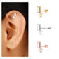 Baguette and Princess Cut Moissanite 2 Stone Helix Earring