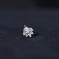 Marquise Moissanite Cluster Leaf Earring for Cartilage Piercing