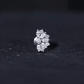 Natural Marquise and Round Diamond Floral Cartilage Earring