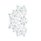 Natural Marquise and Round Diamond Floral Cartilage Earring