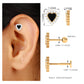 Moissanite Heart Shape Earring with Moissanite Halo