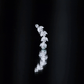 Marquise and Round Moissanite Leaf Helix Earring
