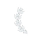 Marquise and Round Moissanite Leaf Helix Earring