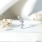 Marquise and Round Moissanite Leaf Helix Earring