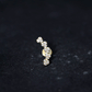 Certified Moissanite Heart Curved Crawler Earring