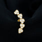 Certified Moissanite Heart Curved Crawler Earring