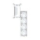Moissanite Unique Bar Earring for Tragus Piercing