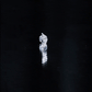 Natural Round Diamond Cluster Curved Helix Earring
